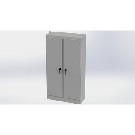 Saginaw Control & Engineering 3 Point Latch with Padlock/Keylock Handle Electrical Enclosures, 90 in H, 20 in D, 48 in W SCE-90EL4820FSD